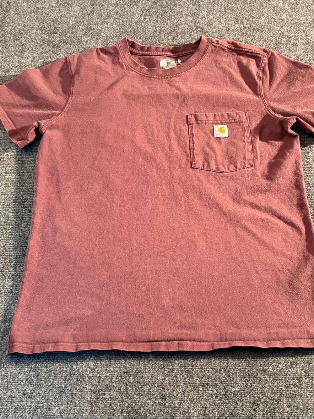 Carhartt Youth L 12-14 Loose Fit Pocket T-Shirt Brown